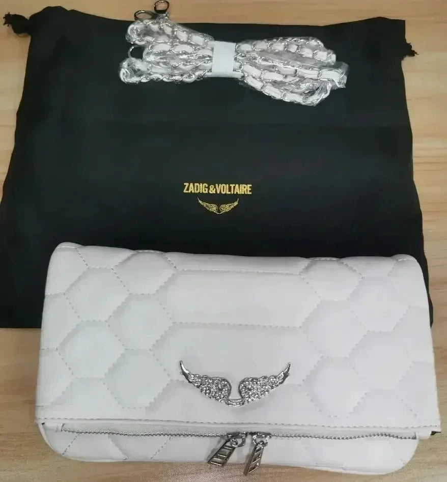 Sac à Main Femme Élégant – Bandoulière Chaîne & Détails Cloutés – Style Vintage Chic Zadig Voltaire