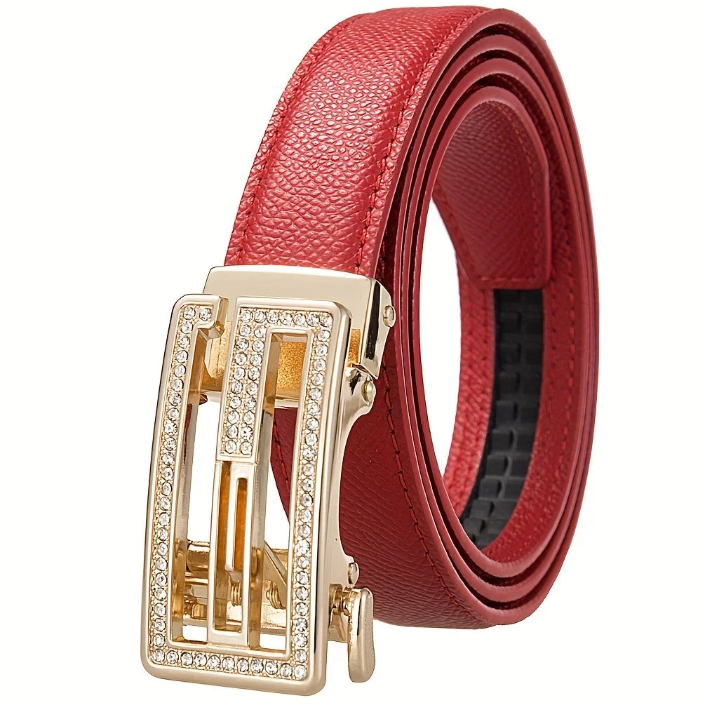 Ceinture Femme en Microfibre – Boucle Automatique Élégante | Style Décontracté & Chic