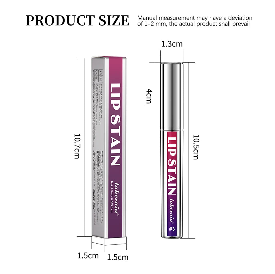 Rouge à lèvres liquide mat – encre longue durée, waterproof, anti-transfert, 3 couleurs