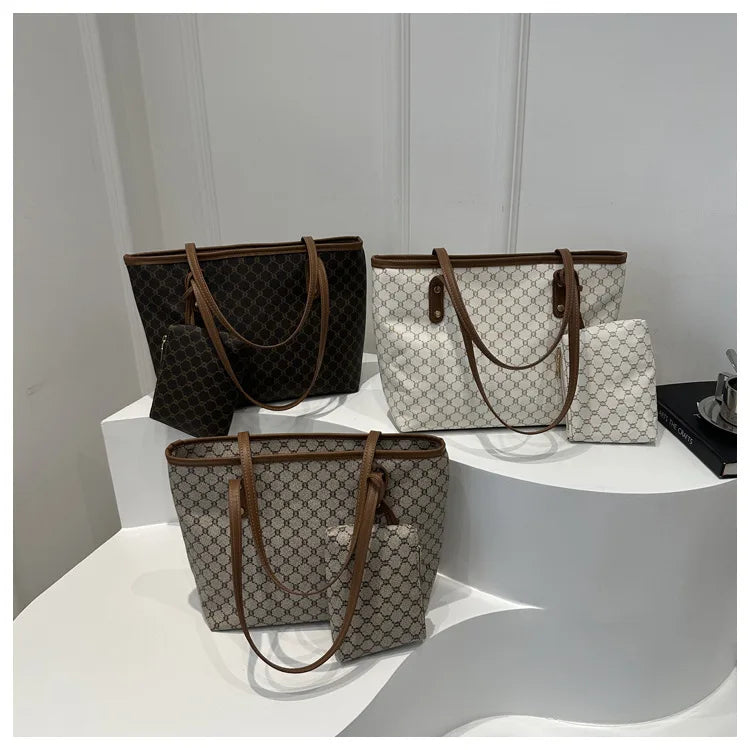 Sac Fourre-Tout Femme Grande Capacité – Tote Bag Élégant PU Cuir avec Pochette Amovible, Style Chic & Tendance 2024