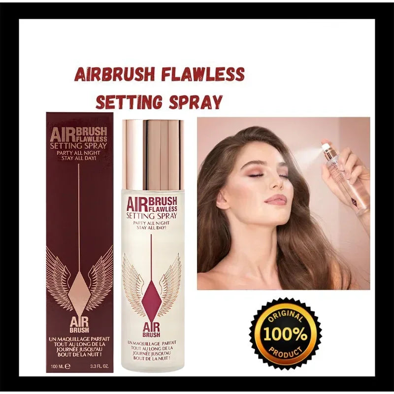 Spray fixateur de maquillage Airbrush – longue tenue, hydratant, anti-brillance, waterproof