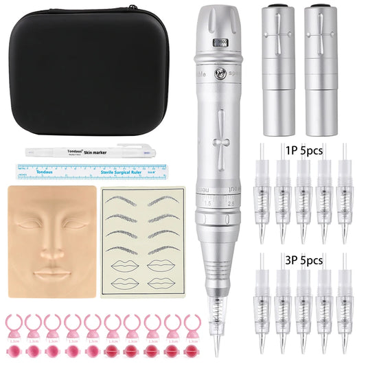 Machine PMU Sans Fil – Stylo Rotatif Professionnel pour Maquillage Permanent, Microblading Sourcils, Eyeliner & Lèvres