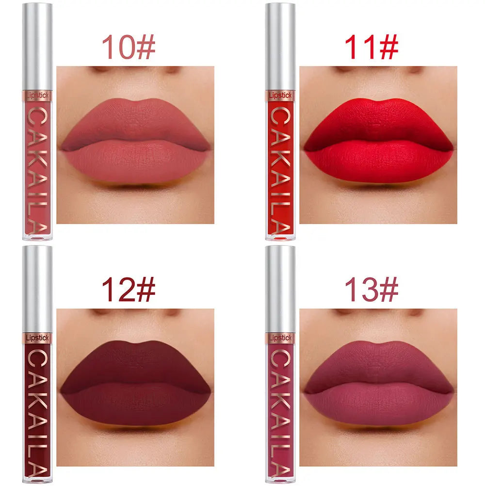 Set de 10 Rouges à Lèvres Liquides Mat & Brillant – Waterproof, Longue Tenue & Hydratants