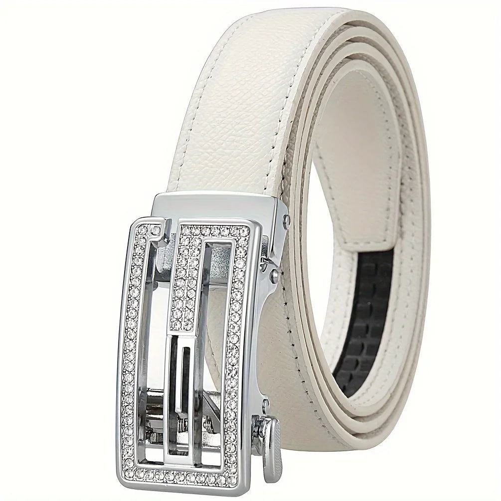 Ceinture Femme en Microfibre – Boucle Automatique Élégante | Style Décontracté & Chic