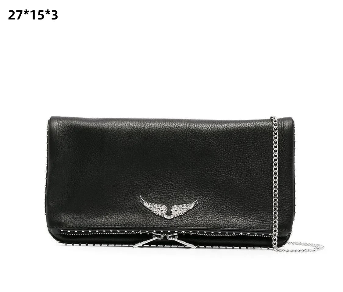 Sac à Main Femme Élégant – Bandoulière Chaîne & Détails Cloutés – Style Vintage Chic Zadig Voltaire