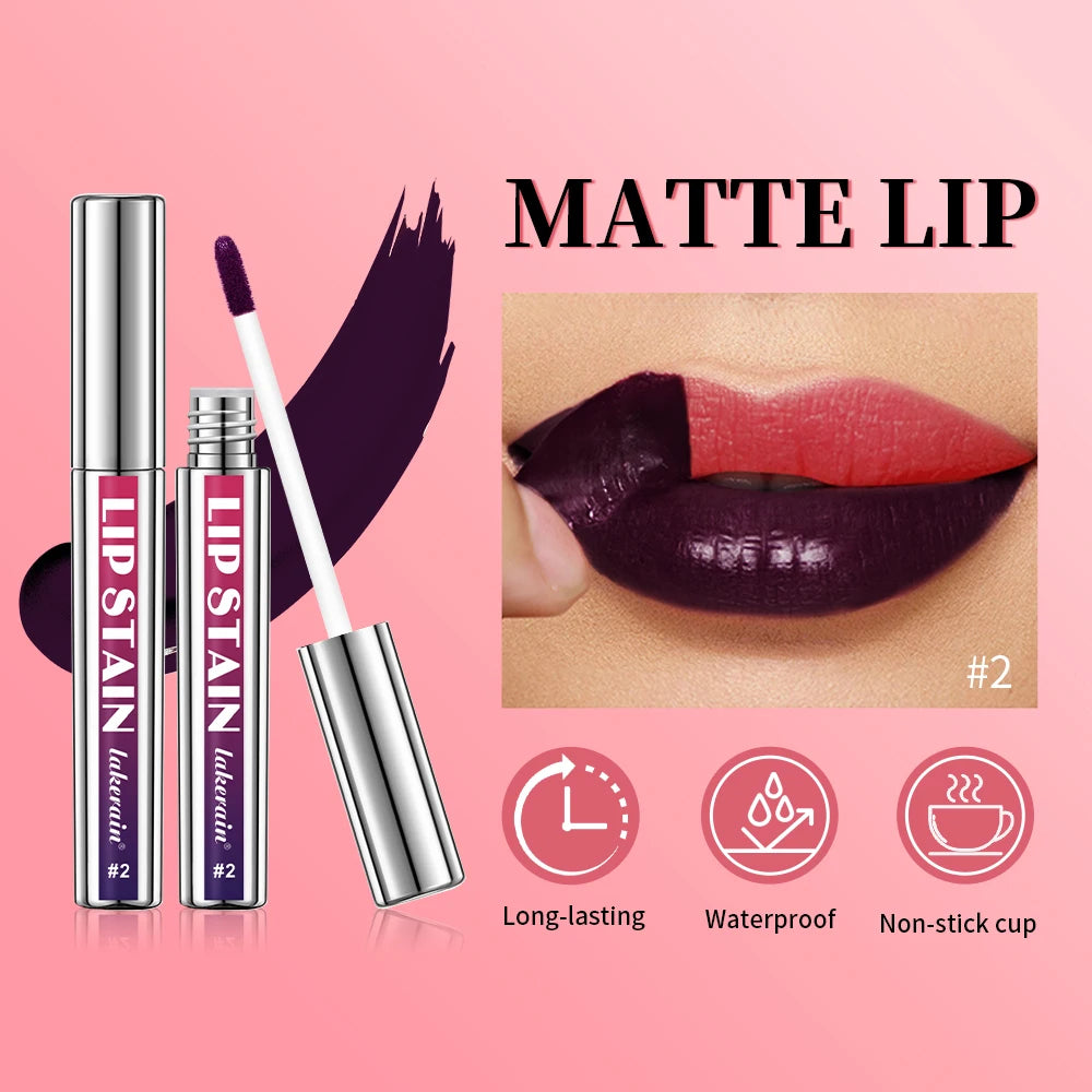 Rouge à lèvres liquide mat – encre longue durée, waterproof, anti-transfert, 3 couleurs