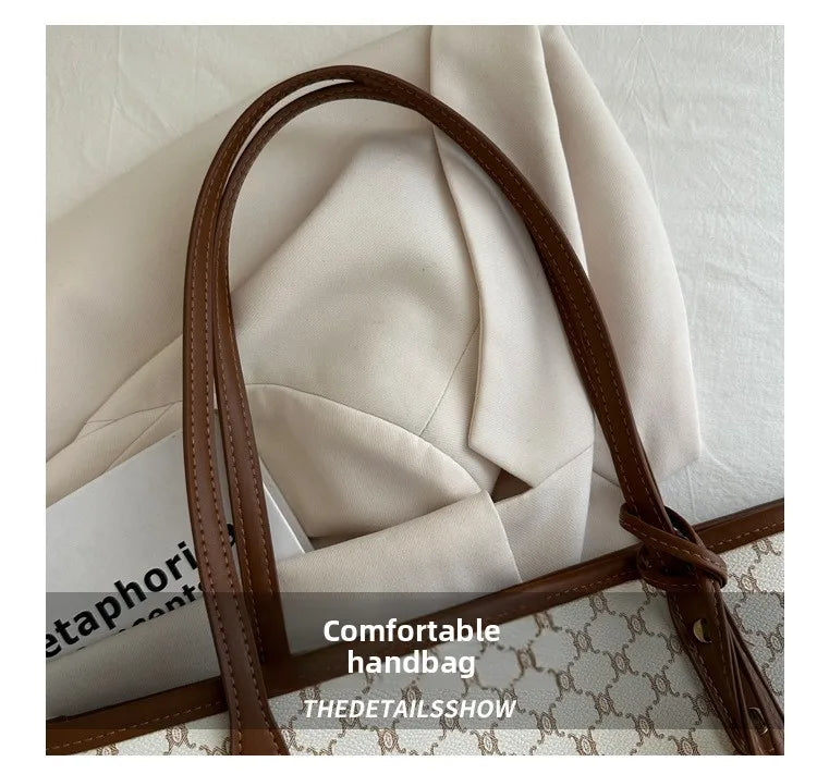 Sac Fourre-Tout Femme Grande Capacité – Tote Bag Élégant PU Cuir avec Pochette Amovible, Style Chic & Tendance 2024