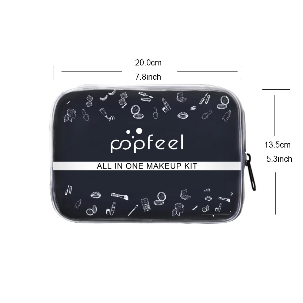 🎁 Coffret Maquillage Complet  All-in-One – Palette, Rouge à Lèvres, Fond de Teint & Accessoires