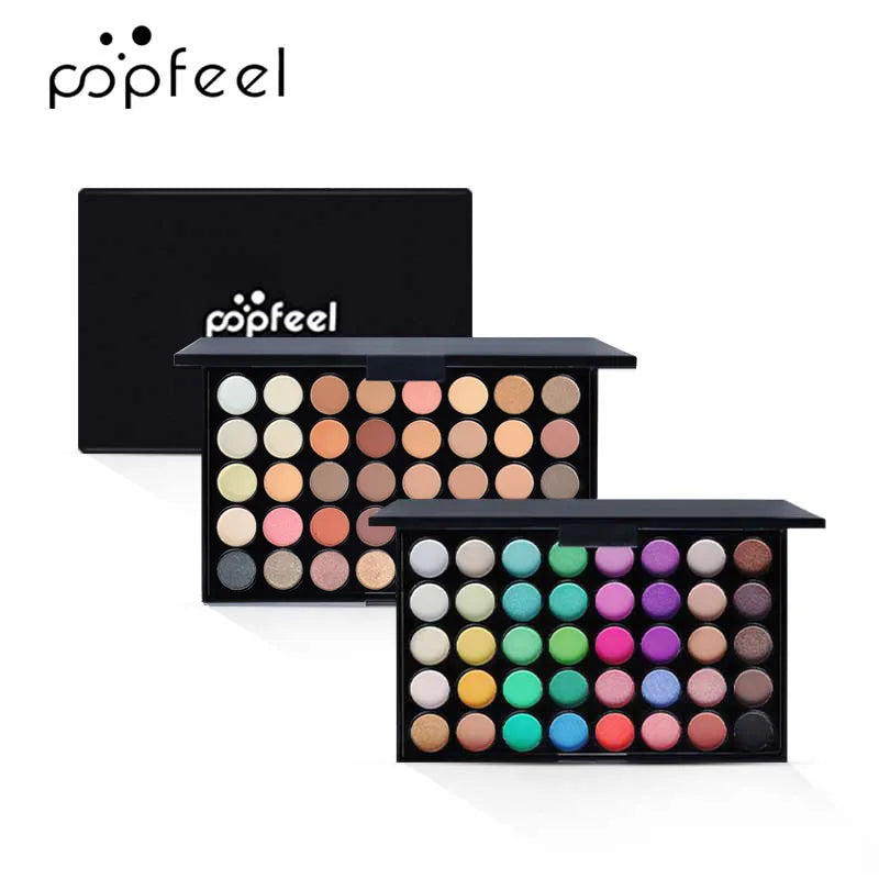 Palette Fards à Paupières 40 Couleurs POPFEEL – Longue Tenue & Haute Pigmentation