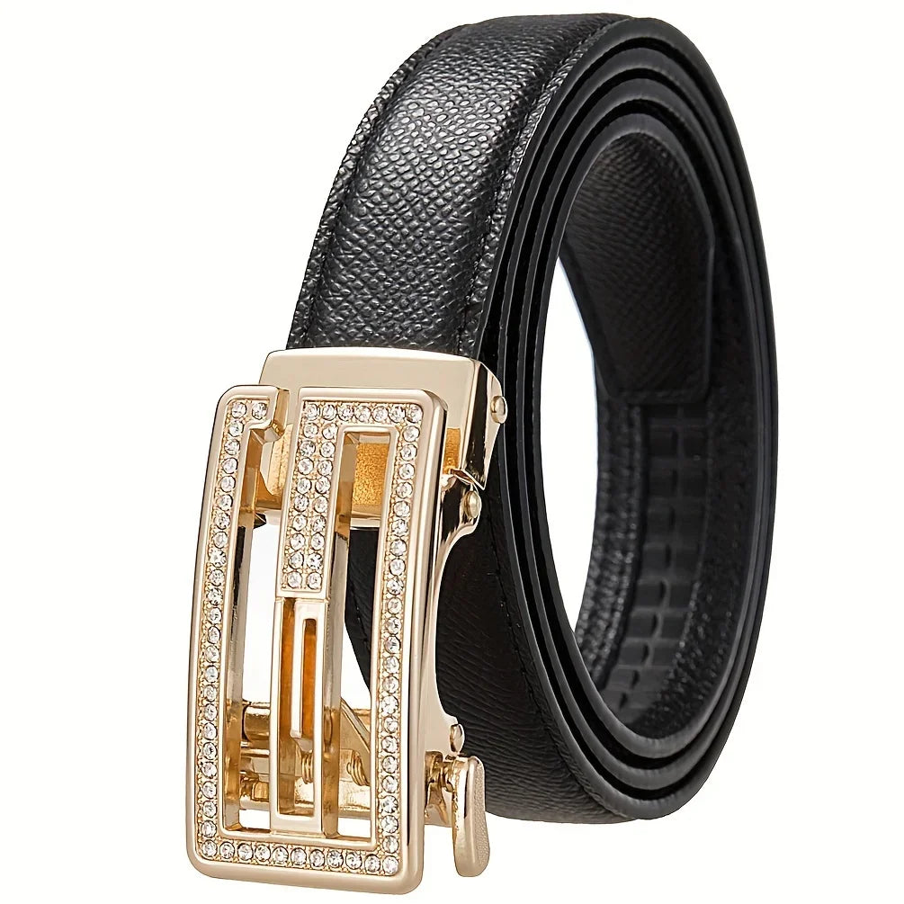 Ceinture Femme en Microfibre – Boucle Automatique Élégante | Style Décontracté & Chic