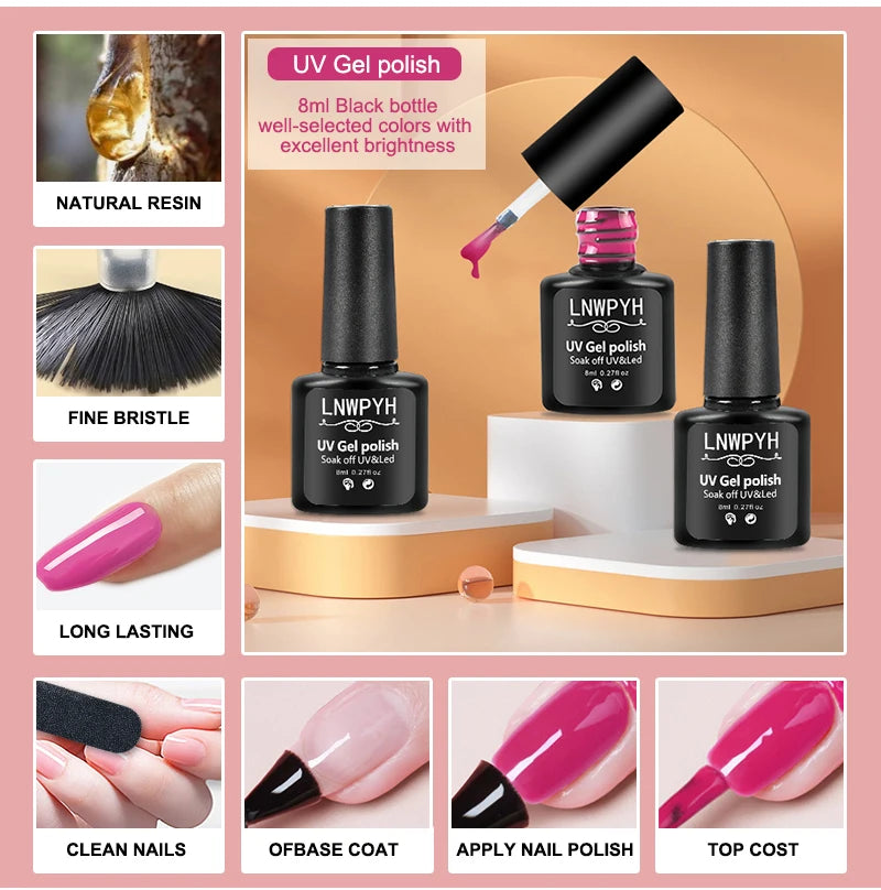 Kit Complet Manucure Gel UV – Lampe LED 36W + Perceuse & 18 Vernis Gel – Professionnel & Maison