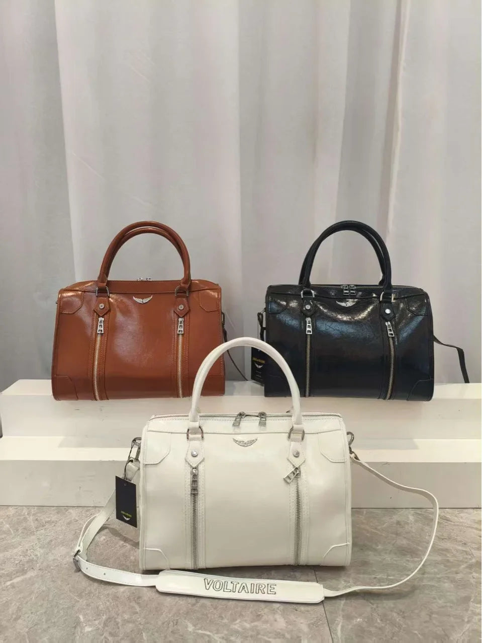 Sac à bandoulière en cuir souple – Grande capacité – Style chic Zadig Voltaire