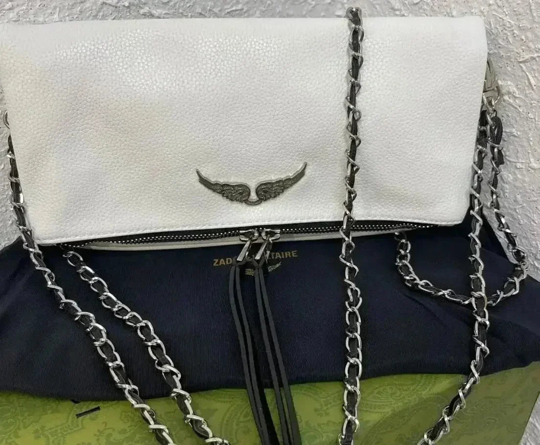 Sac à Main Femme Élégant – Bandoulière Chaîne & Détails Cloutés – Style Vintage Chic Zadig Voltaire