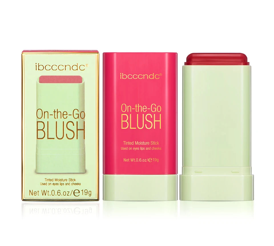 Blush Stick 3 Couleurs – Fard à Joues Crème Longue Tenue Multifonction (Lèvres, Joues & Paupières)