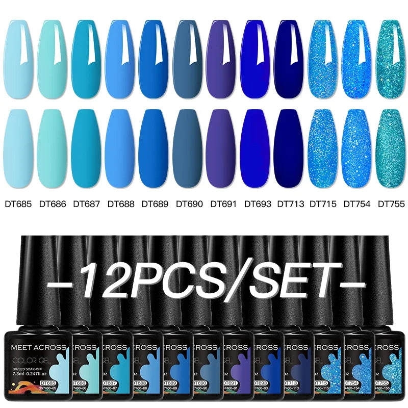 Coffret 12 Vernis Semi Permanents UV LED – Couleurs Intenses & Longue Tenue