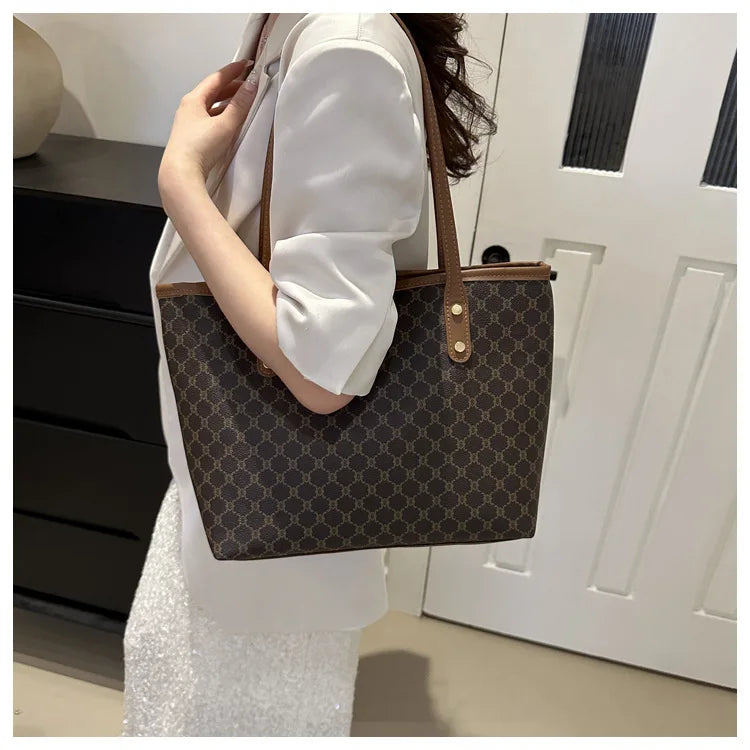 Sac Fourre-Tout Femme Grande Capacité – Tote Bag Élégant PU Cuir avec Pochette Amovible, Style Chic & Tendance 2024