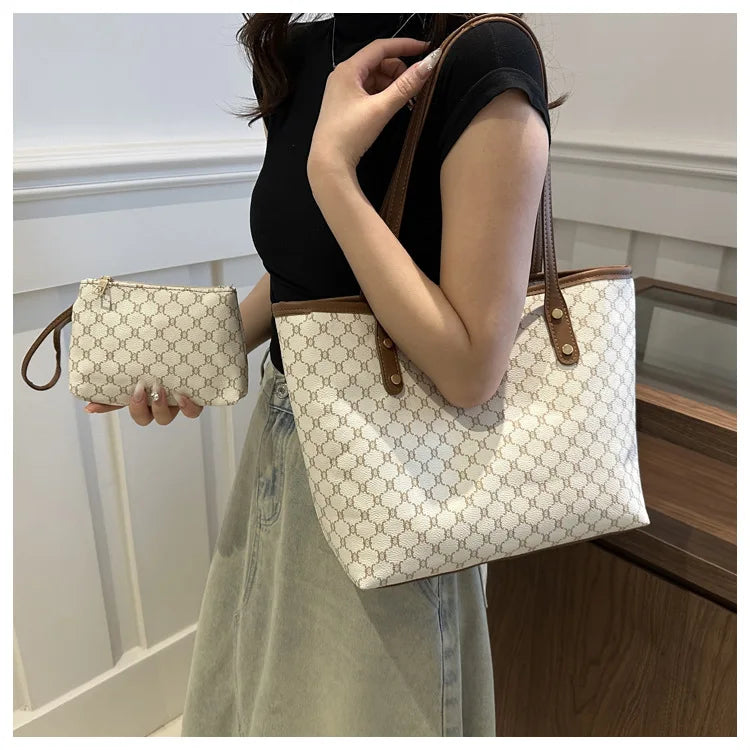 Sac Fourre-Tout Femme Grande Capacité – Tote Bag Élégant PU Cuir avec Pochette Amovible, Style Chic & Tendance 2024