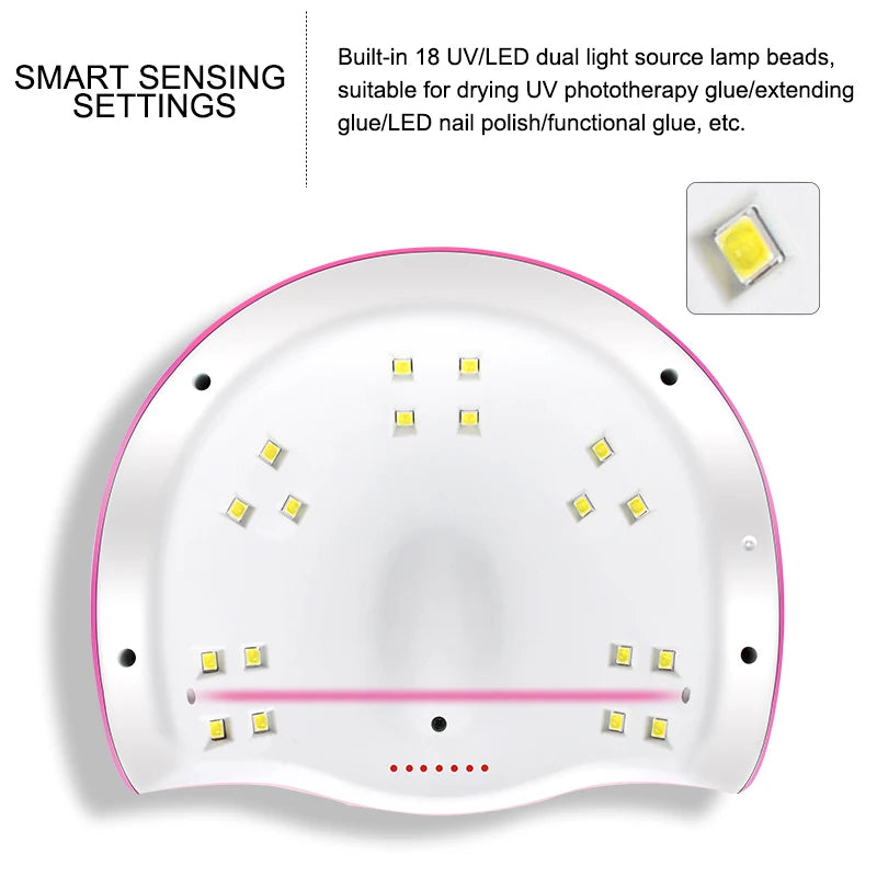 Kit Complet Manucure Gel UV – Lampe LED 36W + Perceuse & 18 Vernis Gel – Professionnel & Maison