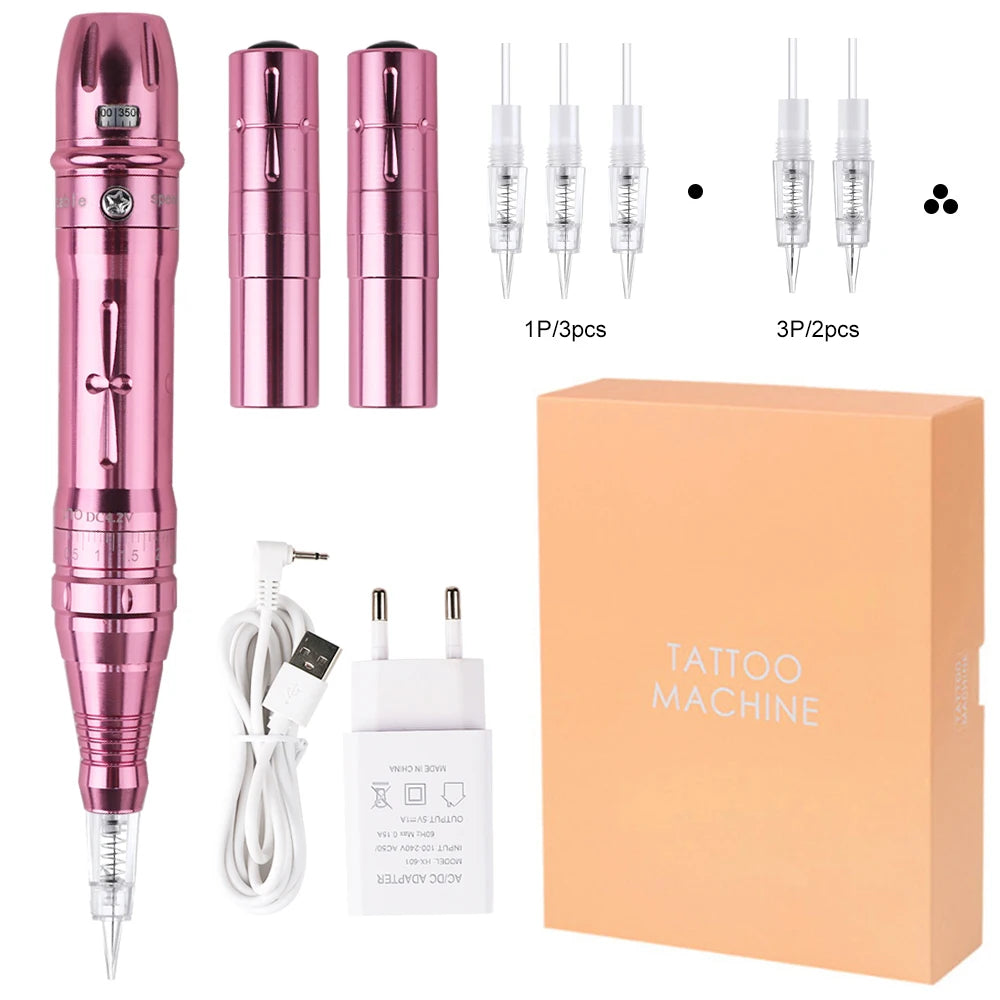 Machine PMU Sans Fil – Stylo Rotatif Professionnel pour Maquillage Permanent, Microblading Sourcils, Eyeliner & Lèvres