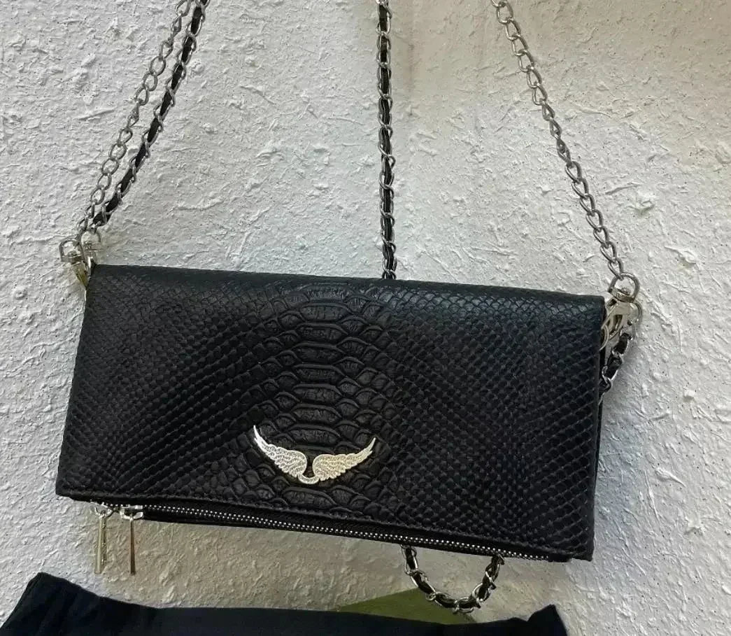 Sac à Main Femme Élégant – Bandoulière Chaîne & Détails Cloutés – Style Vintage Chic Zadig Voltaire