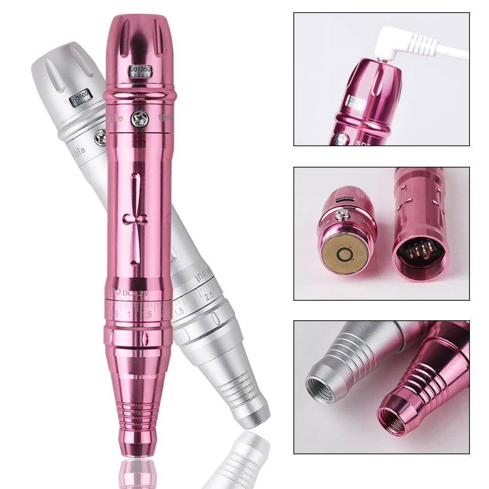 Machine PMU Sans Fil – Stylo Rotatif Professionnel pour Maquillage Permanent, Microblading Sourcils, Eyeliner & Lèvres