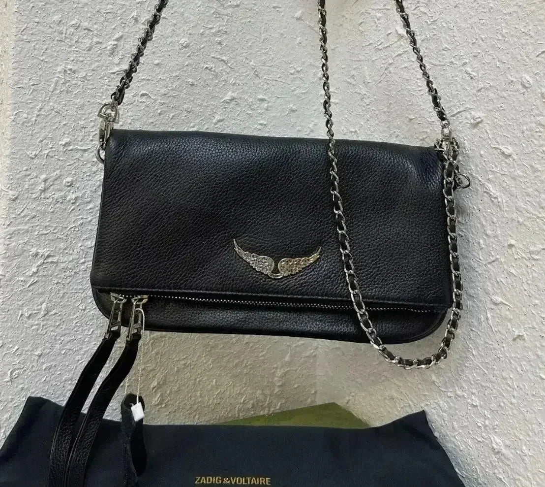 Sac à Main Femme Élégant – Bandoulière Chaîne & Détails Cloutés – Style Vintage Chic Zadig Voltaire
