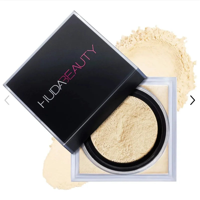 HUDA Beauty – Poudre fixatrice cuite ultra-fine longue tenue, anti-brillance, zéro pores