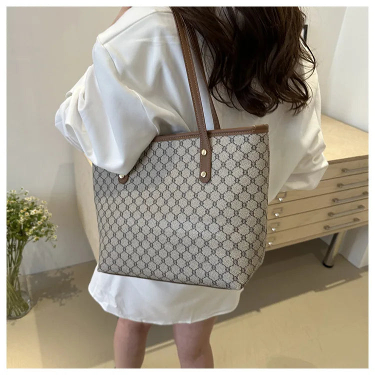 Sac Fourre-Tout Femme Grande Capacité – Tote Bag Élégant PU Cuir avec Pochette Amovible, Style Chic & Tendance 2024