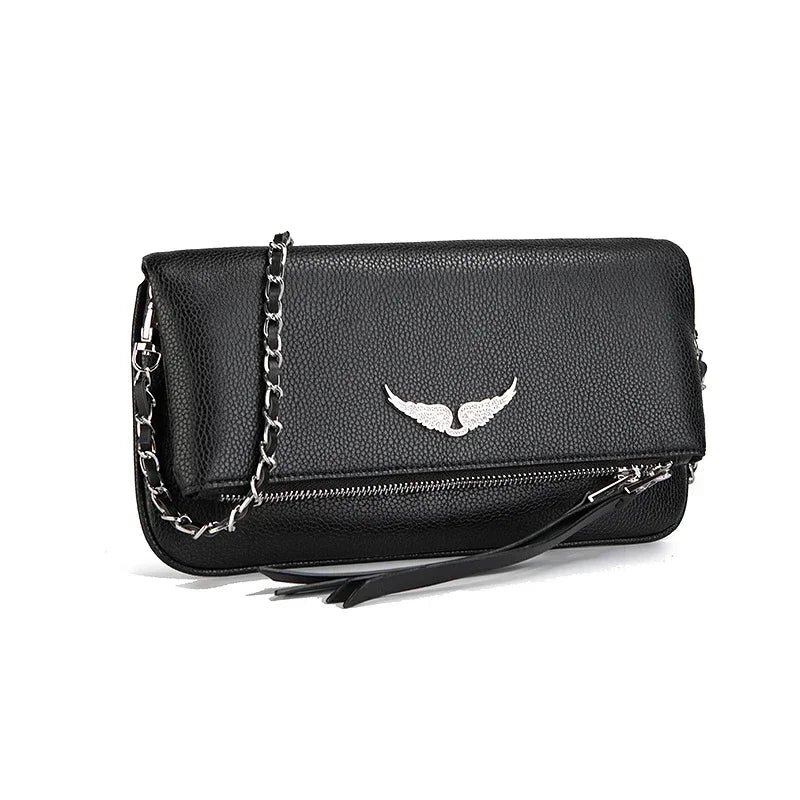 Sac à Main Femme Élégant – Bandoulière Chaîne & Détails Cloutés – Style Vintage Chic Zadig Voltaire