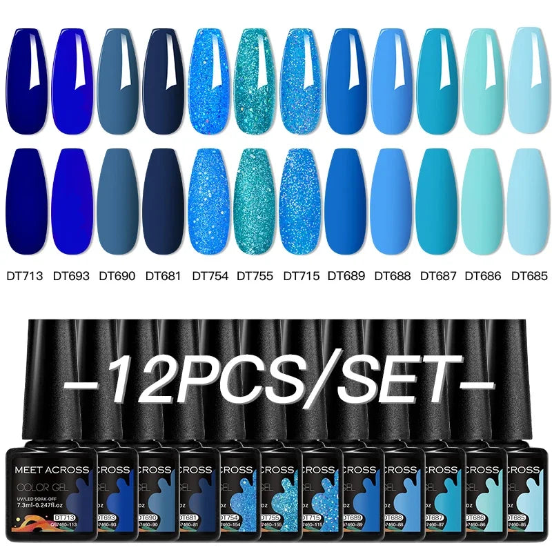 Coffret 12 Vernis Semi Permanents UV LED – Couleurs Intenses & Longue Tenue
