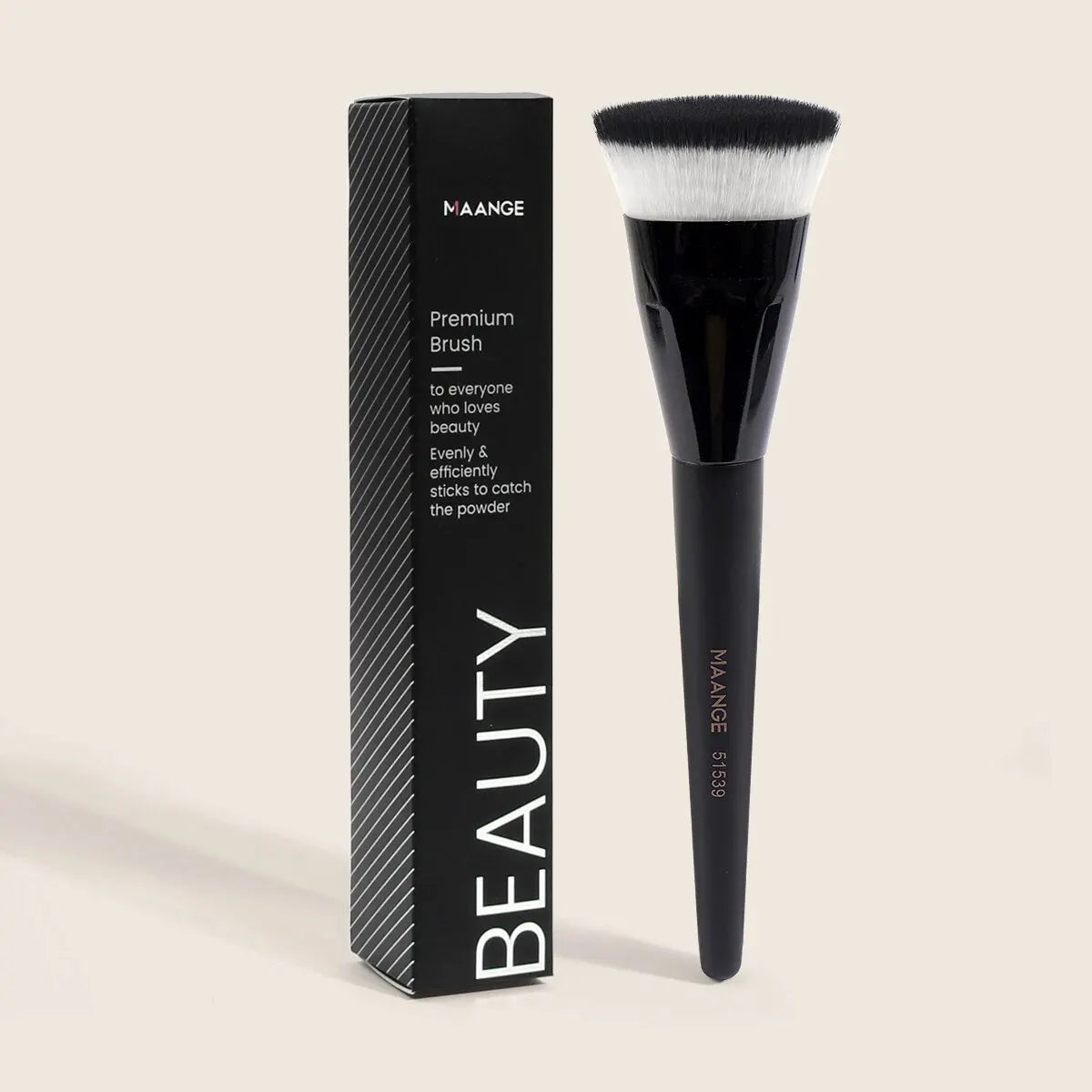 Pinceau Kabuki Plat MAANGE – Brosse Fond de Teint Liquide & Crème, Fibres Ultra-Douces, Application Parfaite