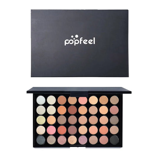 Palette Fards à Paupières 40 Couleurs POPFEEL – Longue Tenue & Haute Pigmentation