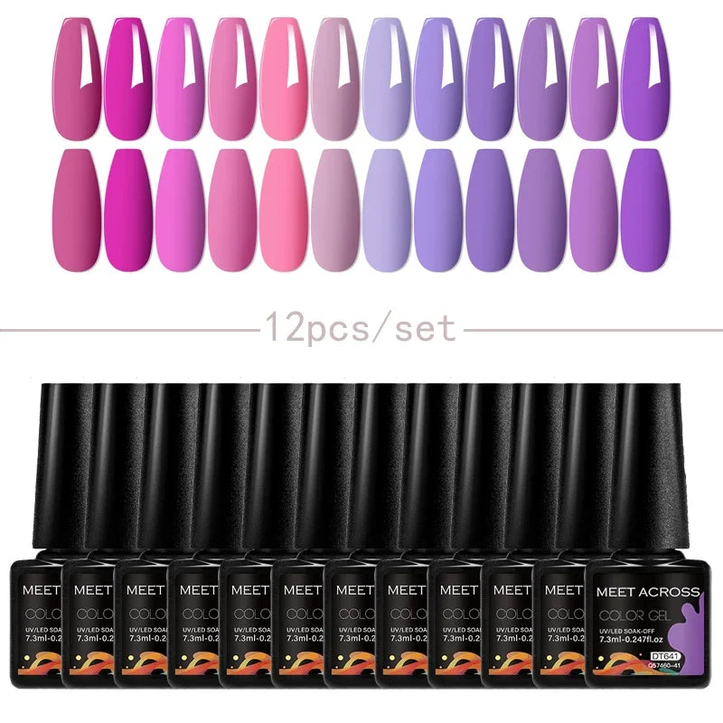 Coffret 12 Vernis Semi Permanents UV LED – Couleurs Intenses & Longue Tenue