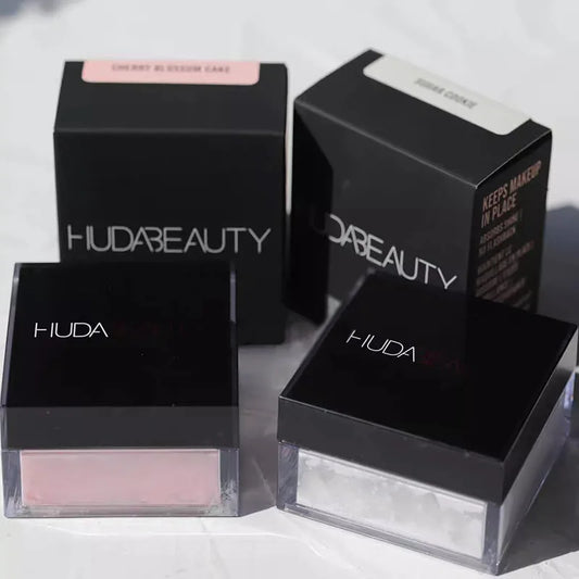 HUDA Beauty – Poudre fixatrice cuite ultra-fine longue tenue, anti-brillance, zéro pores