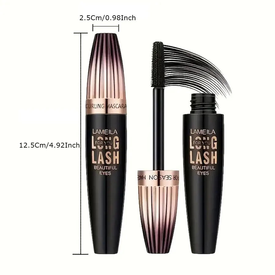 Mascara Étanche 4D – Longue Tenue, Volume & Courbure Intense, Résistant aux Bavures