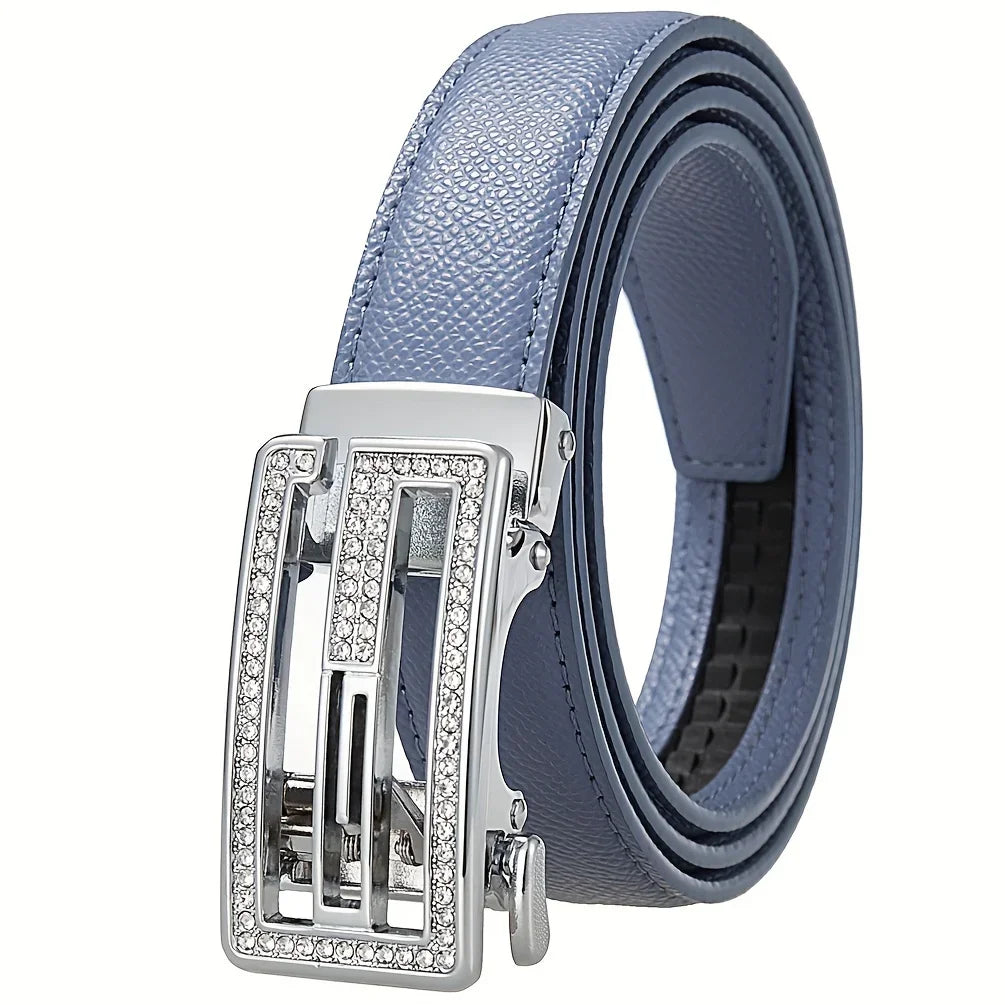 Ceinture Femme en Microfibre – Boucle Automatique Élégante | Style Décontracté & Chic