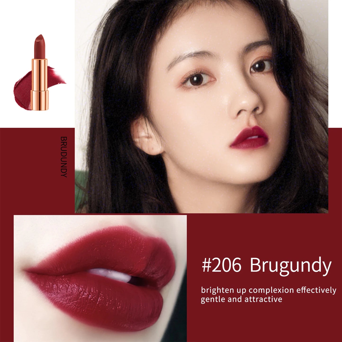 💄 Coffret 3 Rouges à Lèvres Mat + Pochette Élégante – Longue Tenue & Waterproof