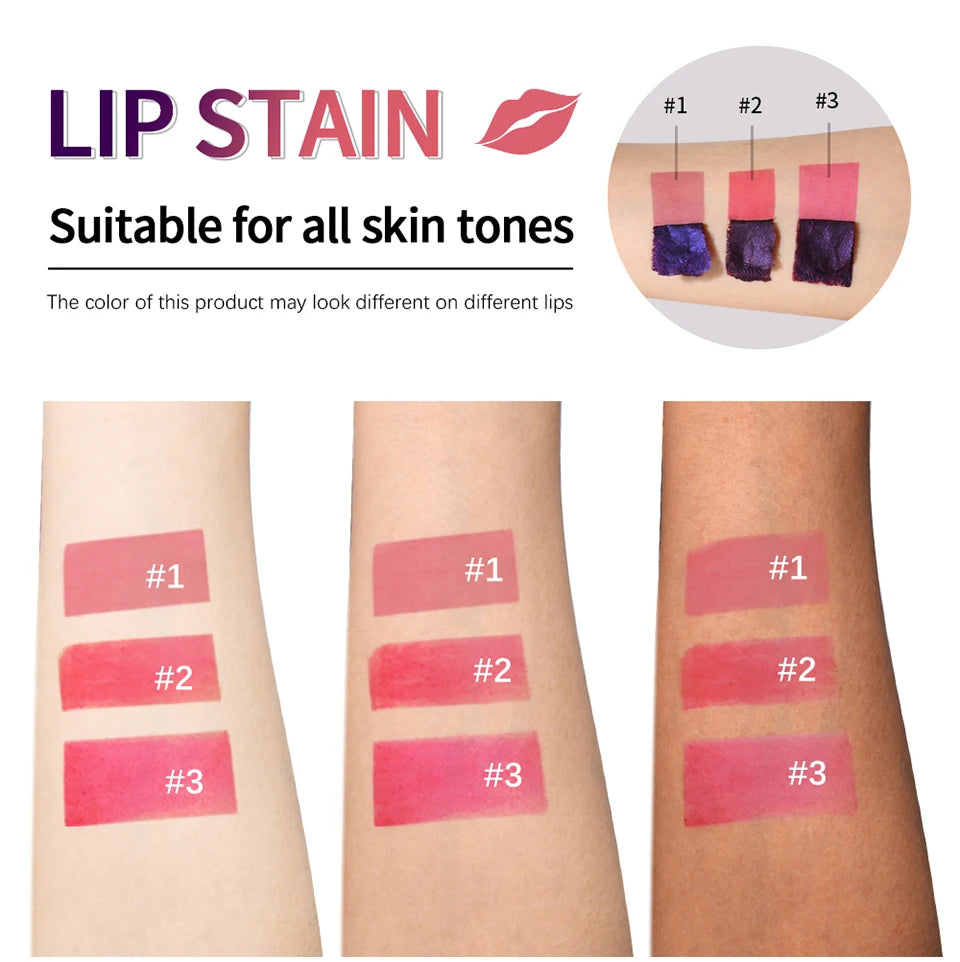 Rouge à lèvres liquide mat – encre longue durée, waterproof, anti-transfert, 3 couleurs