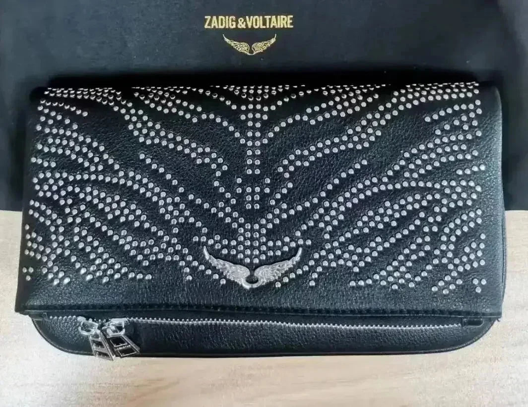 Sac à Main Femme Élégant – Bandoulière Chaîne & Détails Cloutés – Style Vintage Chic Zadig Voltaire