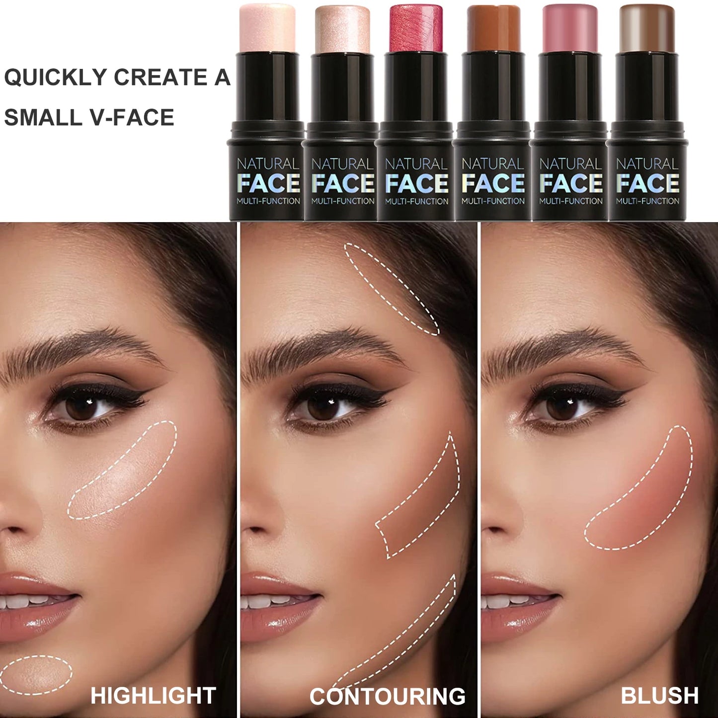 Stick Contouring & Highlighter 2-en-1 – Bâton Bronzant, Enlumineur & Correcteur Multifonction 6g
