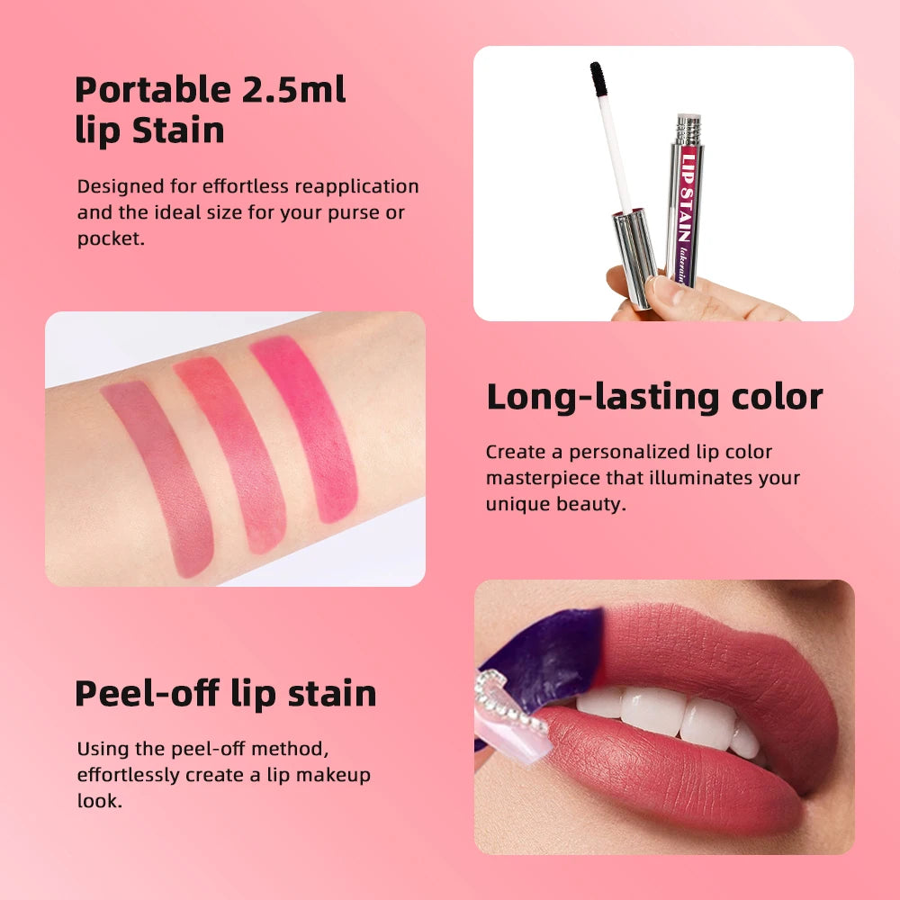 Rouge à lèvres liquide mat – encre longue durée, waterproof, anti-transfert, 3 couleurs