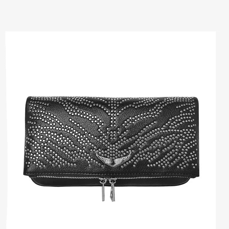 Sac à Main Femme Élégant – Bandoulière Chaîne & Détails Cloutés – Style Vintage Chic Zadig Voltaire