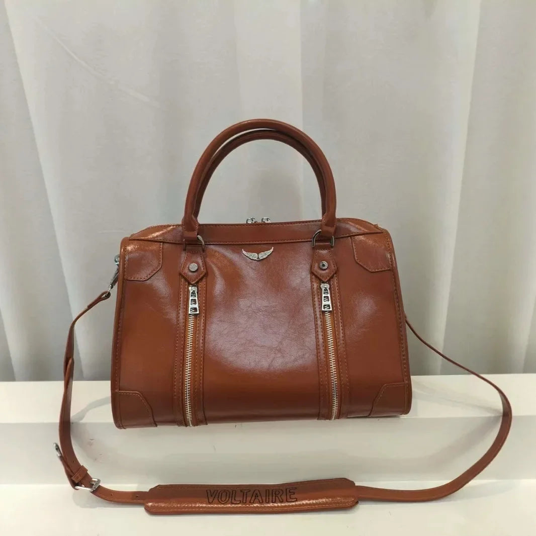 Sac à bandoulière en cuir souple – Grande capacité – Style chic Zadig Voltaire