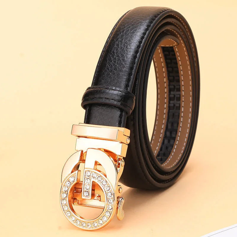 Ceinture Femme Luxe 25mm – Cuir Élégant avec Boucle Métallique Dorée, Mode Chic et Intemporelle