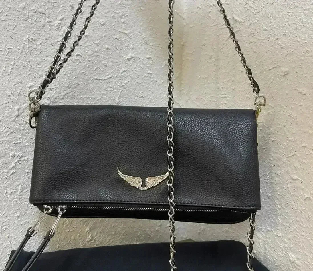 Sac à Main Femme Élégant – Bandoulière Chaîne & Détails Cloutés – Style Vintage Chic Zadig Voltaire