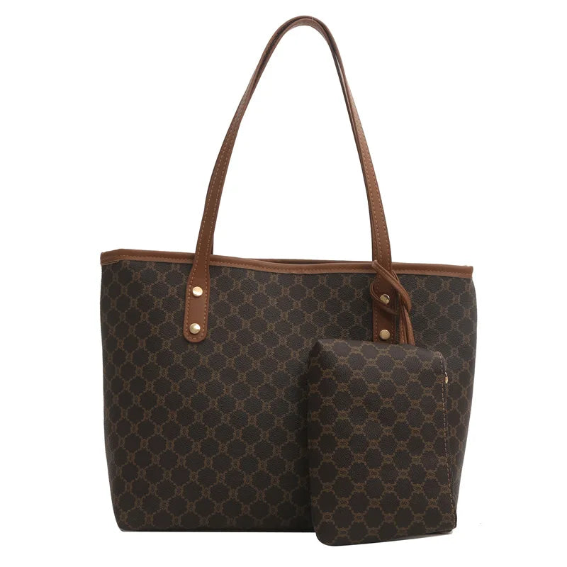Sac Fourre-Tout Femme Grande Capacité – Tote Bag Élégant PU Cuir avec Pochette Amovible, Style Chic & Tendance 2024