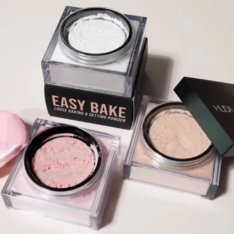 HUDA Beauty – Poudre fixatrice cuite ultra-fine longue tenue, anti-brillance, zéro pores