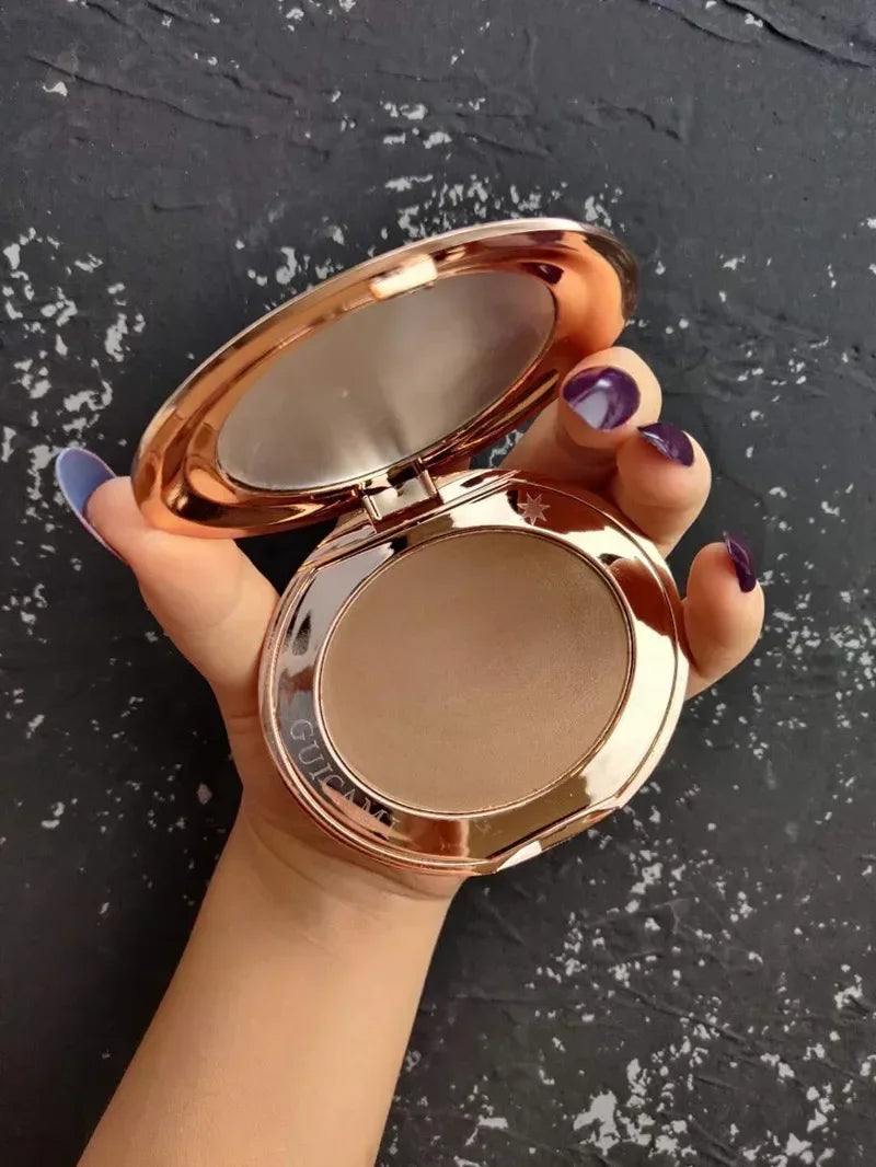 Poudre de Contour Visage & Corps – Effet Naturel, Longue Tenue avec Miroir Intégré