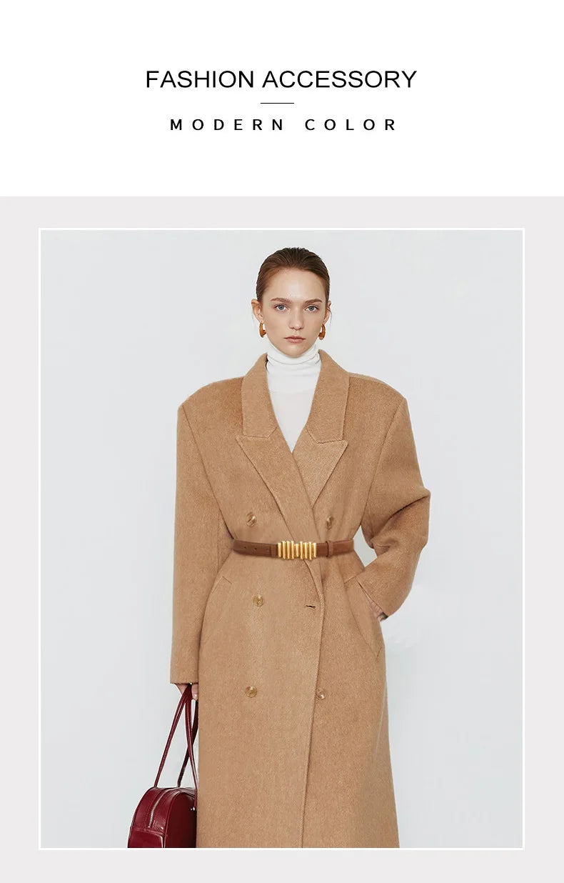 Ceinture Femme en Daim & Cuir Véritable – Boucle Dorée Élégante, Style Chic pour Robe ou Jean