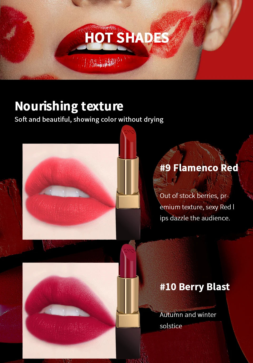 Rouge à Lèvres Hydratant Luxe CHARMACY Milano – Velours Haute Qualité, Longue Tenue & Brillance Professionnelle